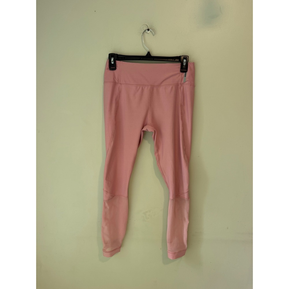 RBX Live Life Active Pink Mesh Lattice Strappy Leggings Womens Medium CR6419
